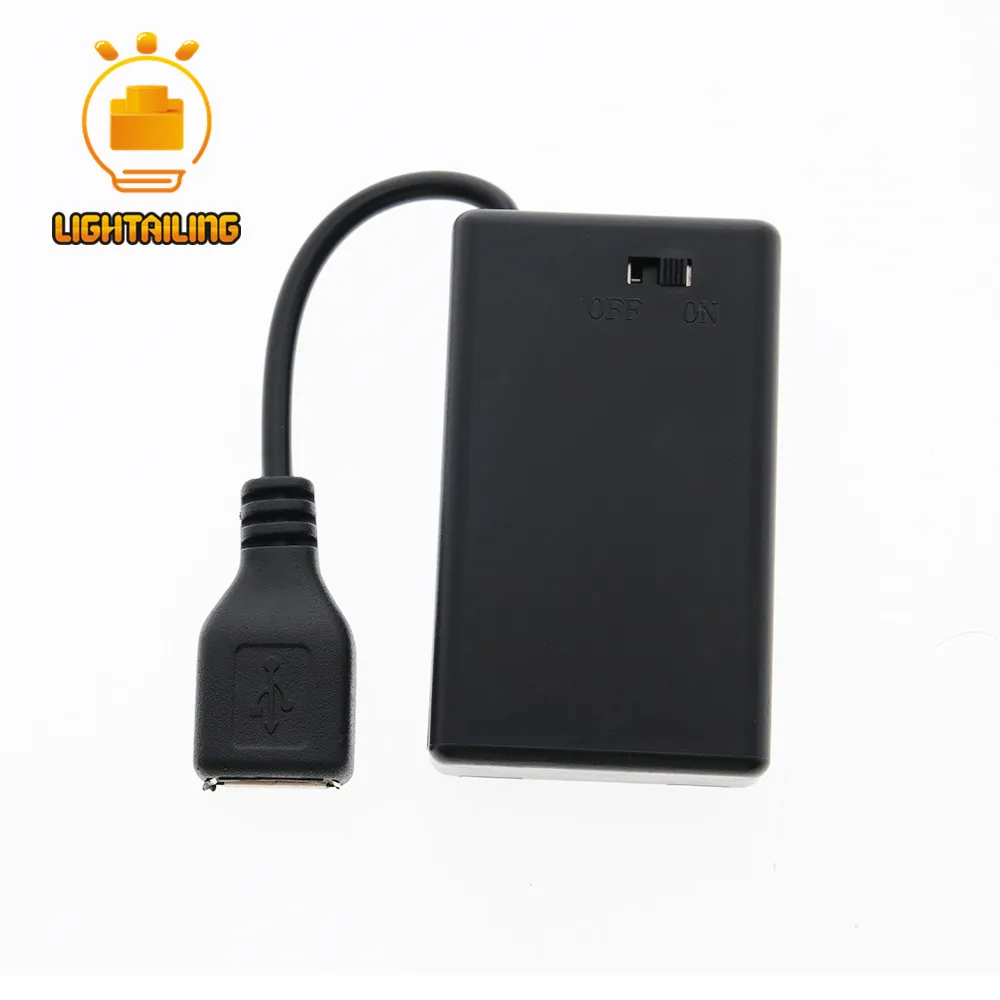 Lighttailing белый/черный USB концентратор с 7 портами Usb и батарейный блок для блока набор игрушек светодио дный свет комплект