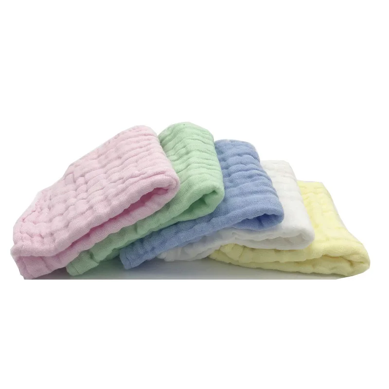 5PCS/ Set Baby Muslin Washcloths Natural Muslin Cotton Baby Wipes Soft