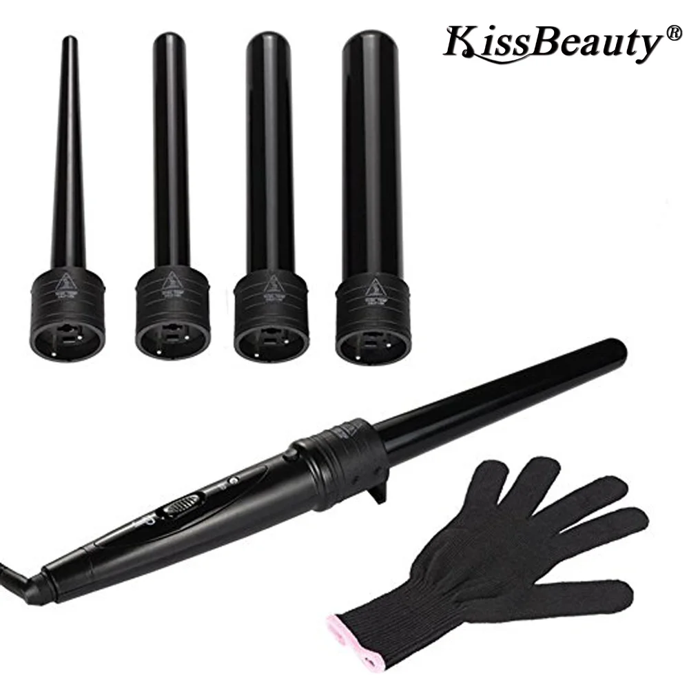 Kissbeauty 5 Part Multi size Interchangeable Hair Curling Iron Machine