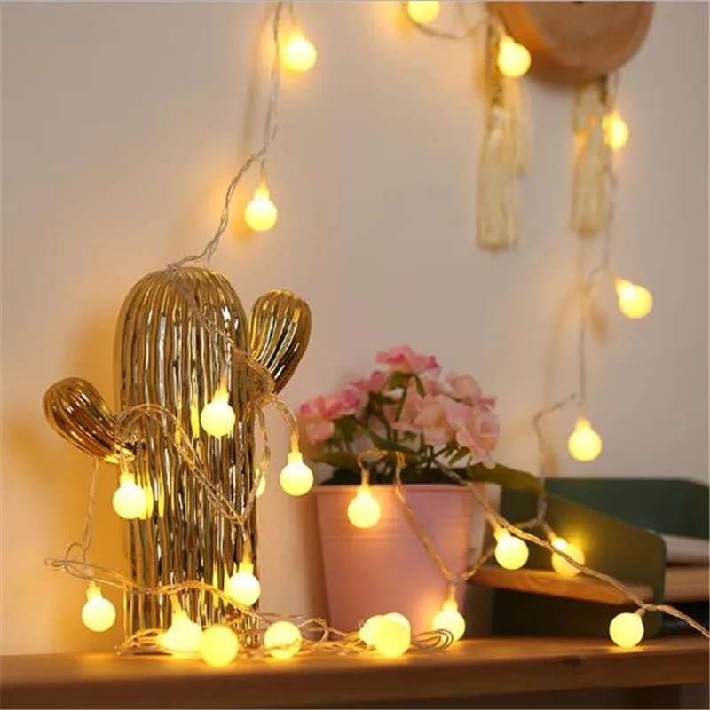 

New 6M 10M 20M 30M Fairy Garland LED Ball String Light IP65 Waterproof For Christmas Tree Wedding Home Indoor DIY Decor Lighting