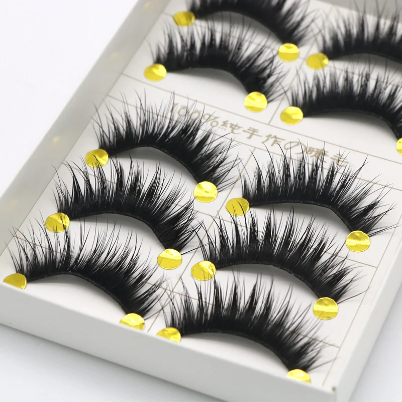 

10 Pairs 3D Mink Reusable False Eyelashes Natural Curly Thick No Glue Fake Eyelashes Make-up Tools Eye Lashes Extension EFERO
