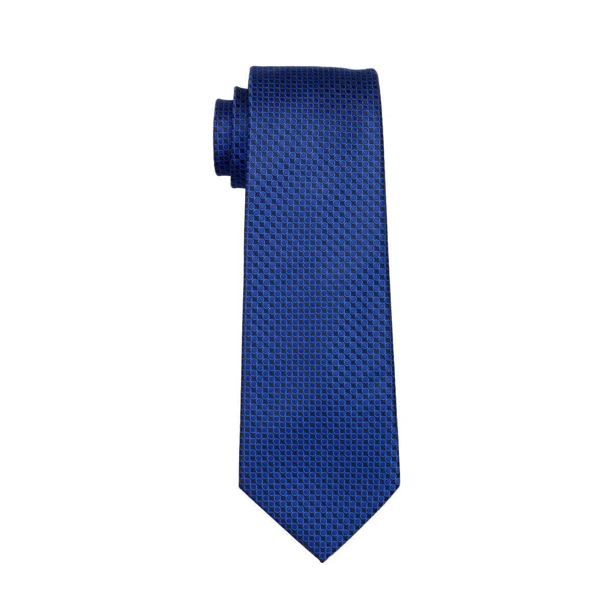 FA-881 мужской галстук Синий Геометрический шелковый галстук классический галстук Hanky запонки набор галстуков для мужчин Бизнес Свадебная вечеринка