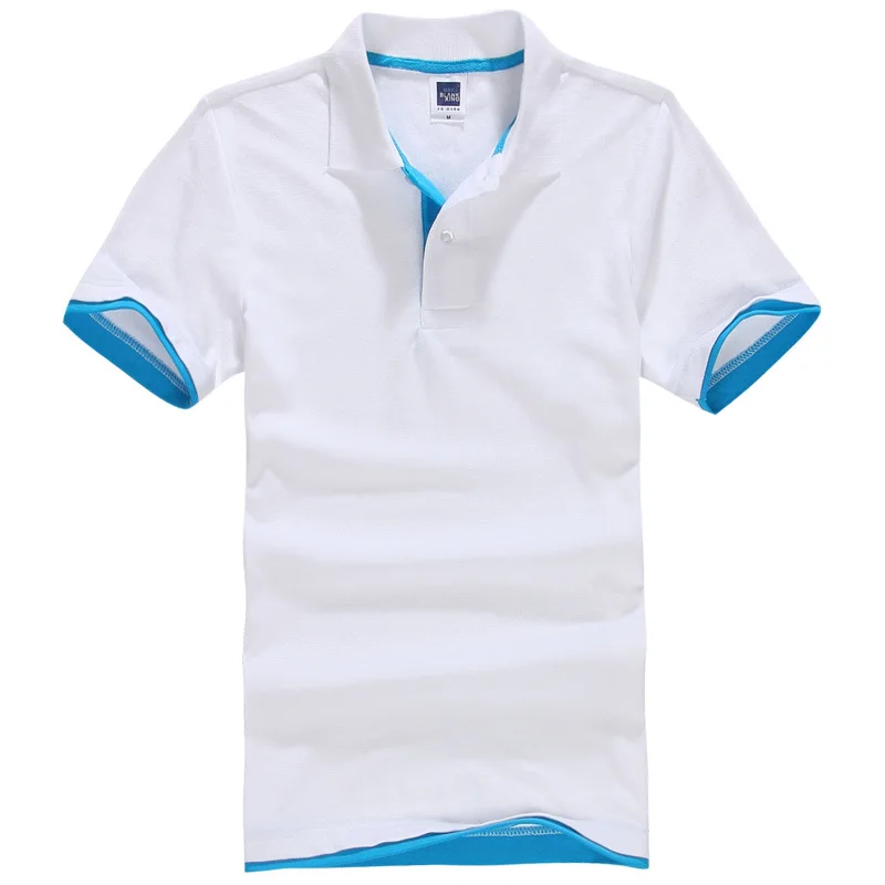 Фирменная новинка, Мужская рубашка поло, мужская хлопковая рубашка с коротким рукавом, Спортивная рубашка, Джерси, гольф-теннис размера плюс, XS-3XL, рубашки-поло Homme - Цвет: 14