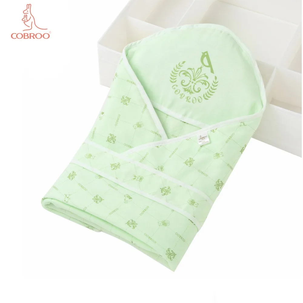 COBROO Newborn Swaddle Baby Blanket with Print 100 Cotton Baby