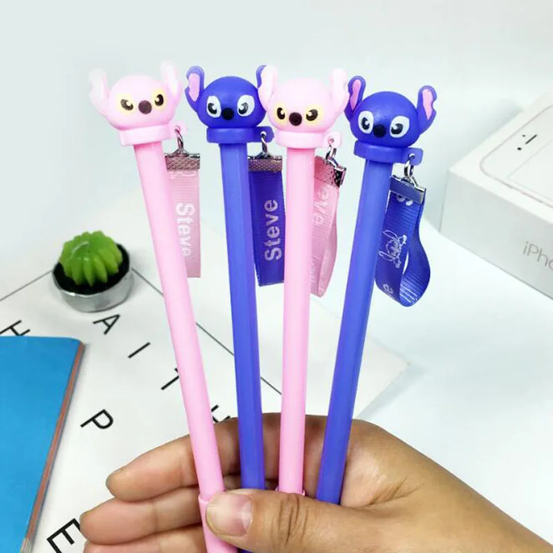 

Pen With Vanishing Ink Korea Stationery Cartoon Creative Anime Gel Pens Cute Stitch Ribbons Easy To Eliminate Blue Erasable Pen