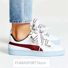 New Arrival PUMA Basket Heart New School Sneakers Women’s Badminton shoes Size 35.5-40