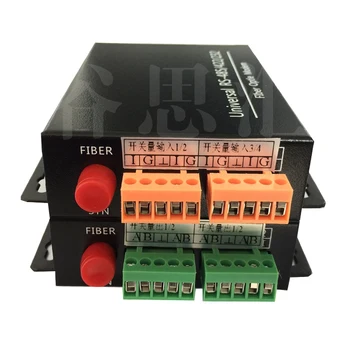 

1 pair 4-channel unidirectional digital switch sensor remote signal input output by optical fiber optic converter Transceiver