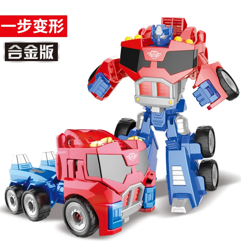 Robot Car Transformation Pull Back Car Toys boys Kids Metal /& ABS Action Figure