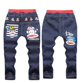 

boy spring/autumn fashion cartoon kids pants girls baby boys jeans children jeans for boys casual denim pants 3-7Y baby clothes