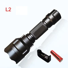 Powerful CREE XM L2 Led Flashlight Torch light Flash light lampe torche Linternas outdoor for hunting + 18650 With charger