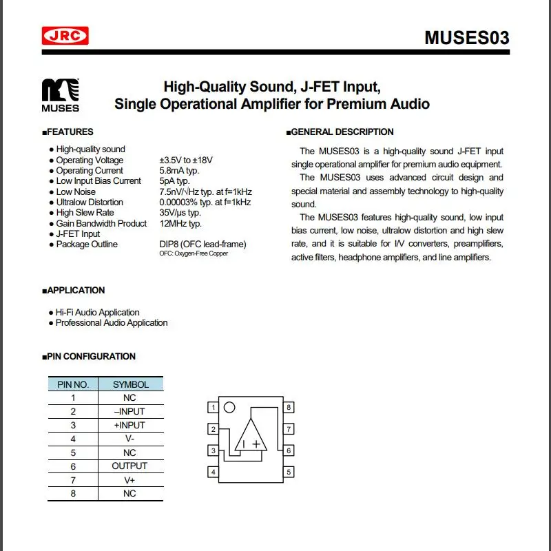 1 шт. MUSES03 op amp один op amp muses 03 операционный усилитель чип