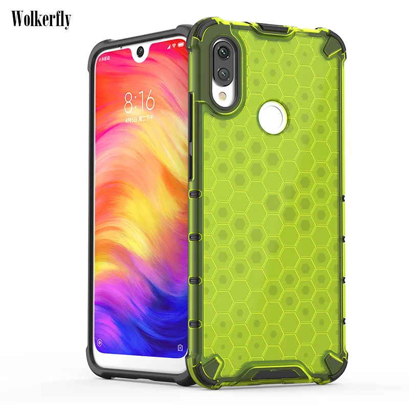 

Hybrid TPU+PC Armor Case For Redmi Note 7 5 8 Pro Honeycomb Clear Shockproof Cover For Xiaomi Mi 9 Lite CC9 CC9E A3 Redmi 7 Case
