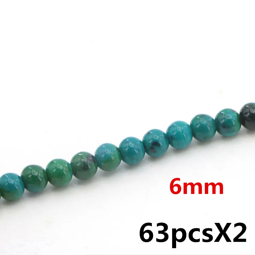 1 High Quality 4-14mm natural Dark green semi-precious Round ball Phoenix stone loose beads for DIY Fashion charms (20)