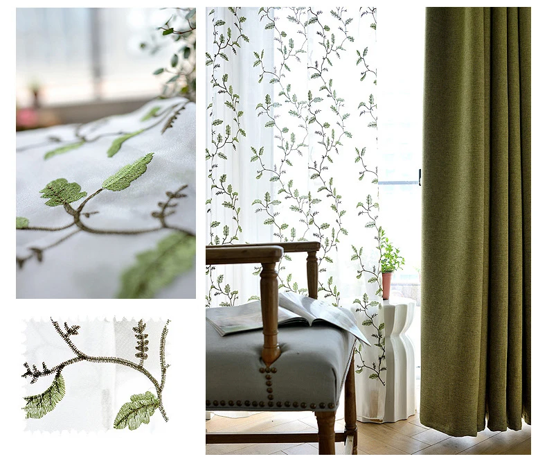 Customize Tulle Curtains Embroidered Sheer Voile for Living Room Bedroom Door Curtain Tulle Windows Drapes Green Blue Ivory Customize Tulle Curtains Embroidered Sheer Voile for Living Room Bedroom Door Curtain Tulle Windows Drapes Green Blue Ivory
