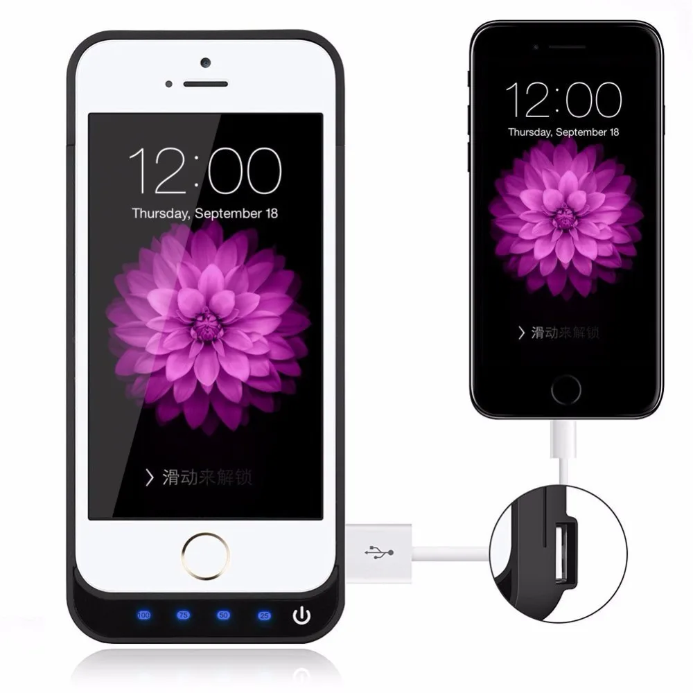 XLOT 4200 mAh Батарея Зарядное устройство чехол для iPhone 5 5S SE Мощность bank Дело внешняя