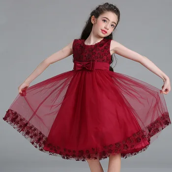 

12 colors Girls Dress Sleeveless Children clothing Princess Dresses Girls Clothes Lace Chiffon Wedding summer Tutu Kids Dress