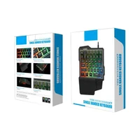 מחשב נייד עם Gaming Keypad Wired LED Back-אור 35 מפתחות ביד אחת מקלדת קרום חדיר למים עבור LOL / PUBG / CF Game Player מחשב נייד (5)