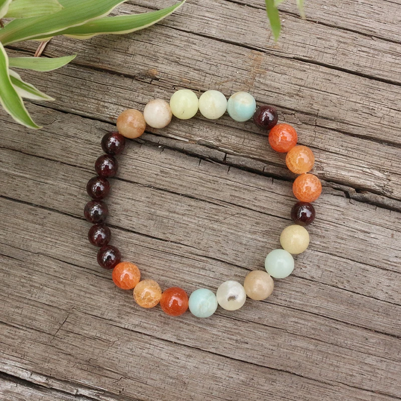 Бусины из натурального камня 8 мм гранат оранжевый оникс Амазонит наборы