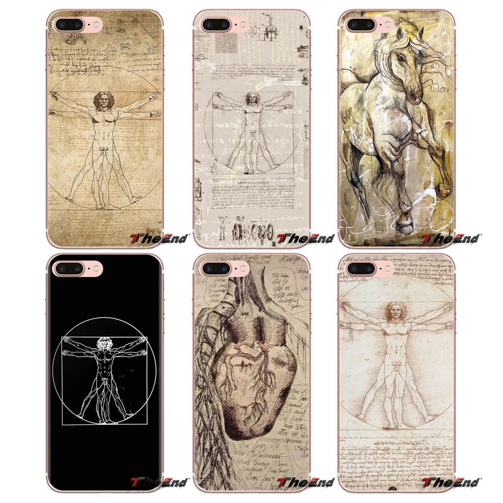 

Transparent Soft Shell Covers For Huawei Mate Honor 4C 5C 5X 6X 7 7A 7C 8 9 10 8C 8X 20 Lite Pro Italy leonardo da vinci art