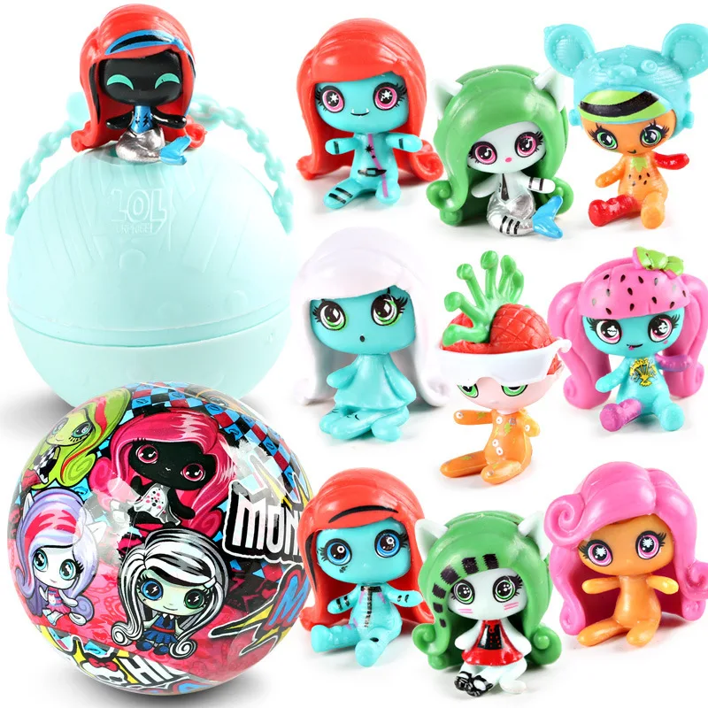 

Monster LOL Cartoon Dolls Draculaura/Clawdeen Wolf/ Frankie Stein / Black WYDOWNA Spider Moveable Body Girls Figures Toys Gift