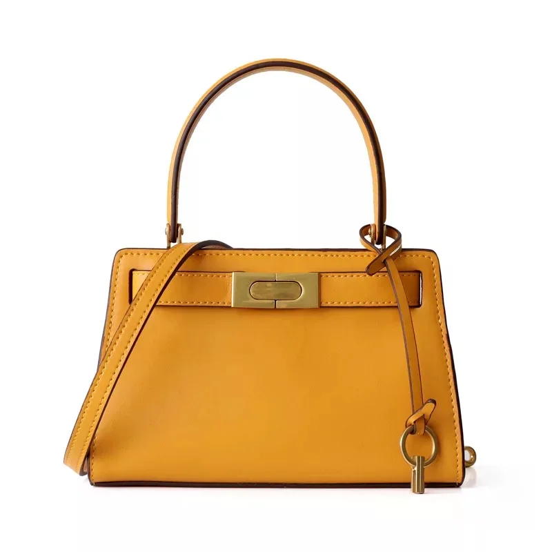 

Niche design IMIDO Europe and the United States fashion portable design simple leather shoulder slung lock buckle leather bag