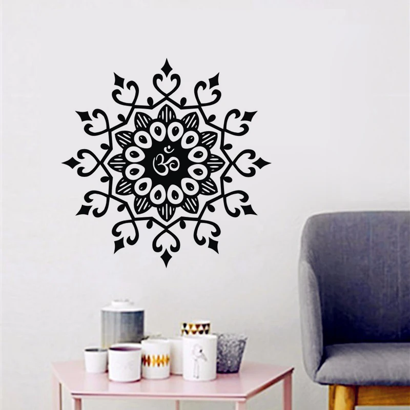 OM Symbol Wall Stickers Home Decor Mandala Indian Wall Decals Vinyl Art