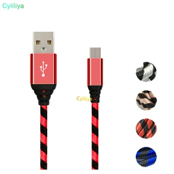 

100pcs 0.25m 1m 2m 3m Micro USB Charger Data Cable Braid Cord Cable For Samsung S8 Plus Mobile Phone