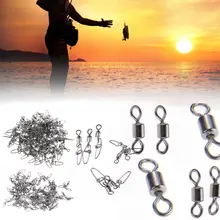 Горячая 100 шт. pesca Rolling Вертлюги#10 18 мм с крючками оснастки штырь рыболовные снасти аксессуары