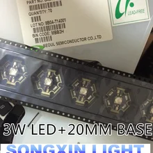 5 шт./лот Топ Королевский синий 3 Вт светодиодный 445-45nm Высокая мощность 3 Вт светодиодный чип излучатель с 20 мм Звезда База