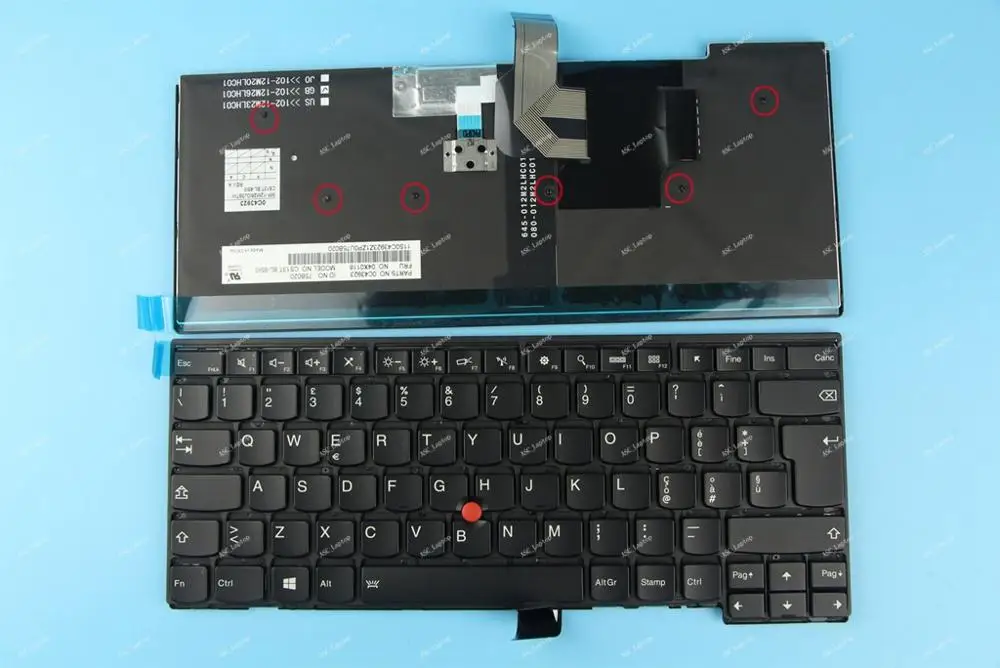 Новые итальянские изделия Tastiera Клавиатура для lenovo Thinkpad T431S T450 T450S T460 ноутбук с подсветкой, черная рамка