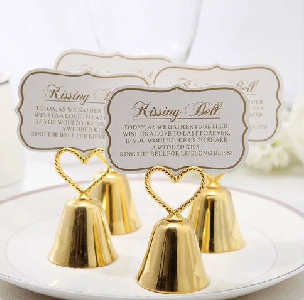 10pcs creative heart bell place card holder with paper card wedding party favors table place cards - Table Place Cards 10pcs creative heart bell place card holder with paper card wedding party favors table place cards - Table Place Cards