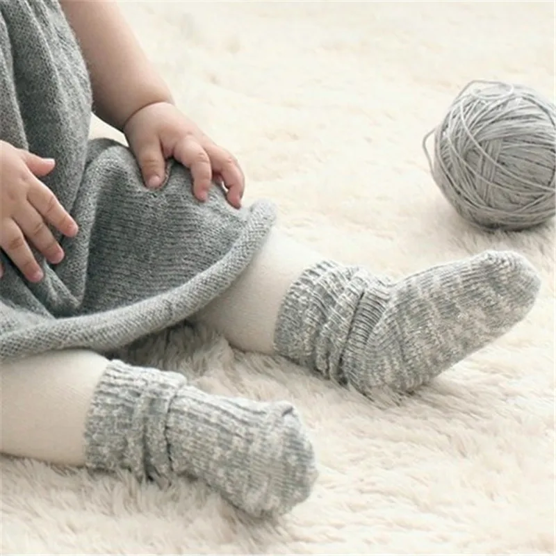2 to 4 yrs baby wool socks winter/autumn Anti skid Bottom infant for boys fashion Simple solid newborn girls|Носки| |