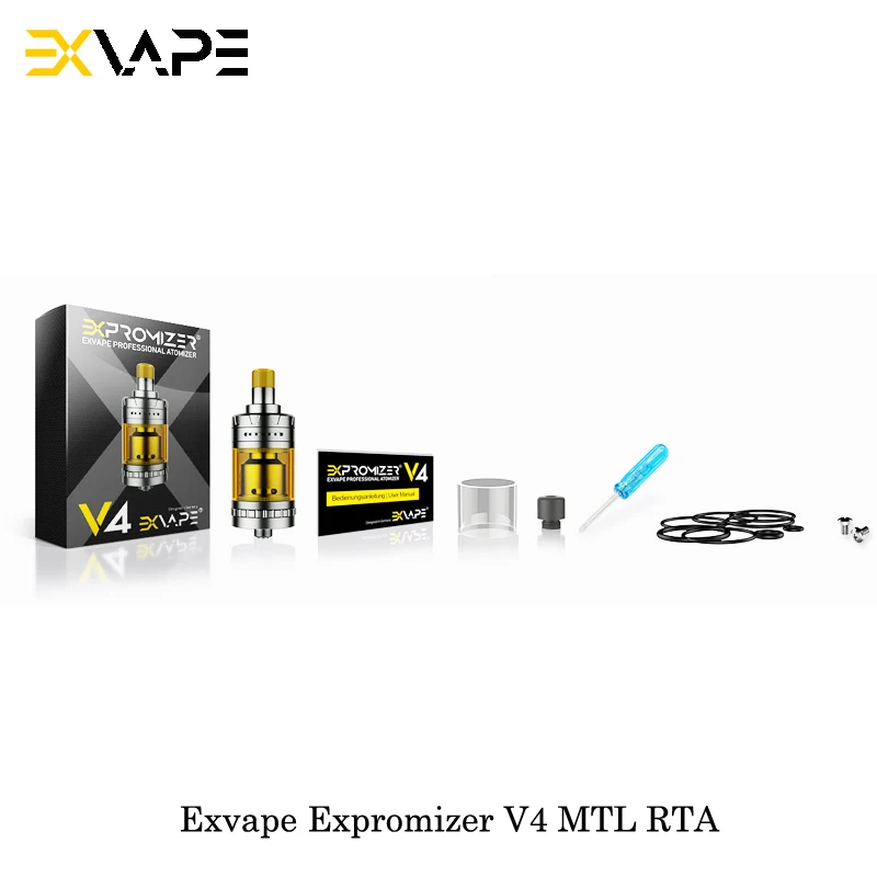 Электронная сигарета Exvape Expromizer V4 MTL RTA 23 мм Диаметр 2 мл Ёмкость один Головка