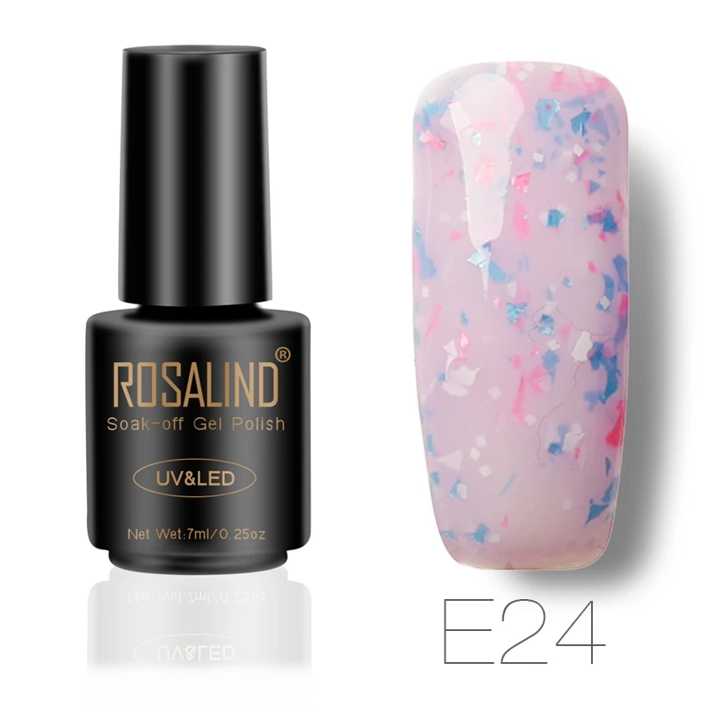 Гель лак для ногтей ROSALIND 7 мл Полупостоянный УФ гель с блестками|nail polish|nail polish