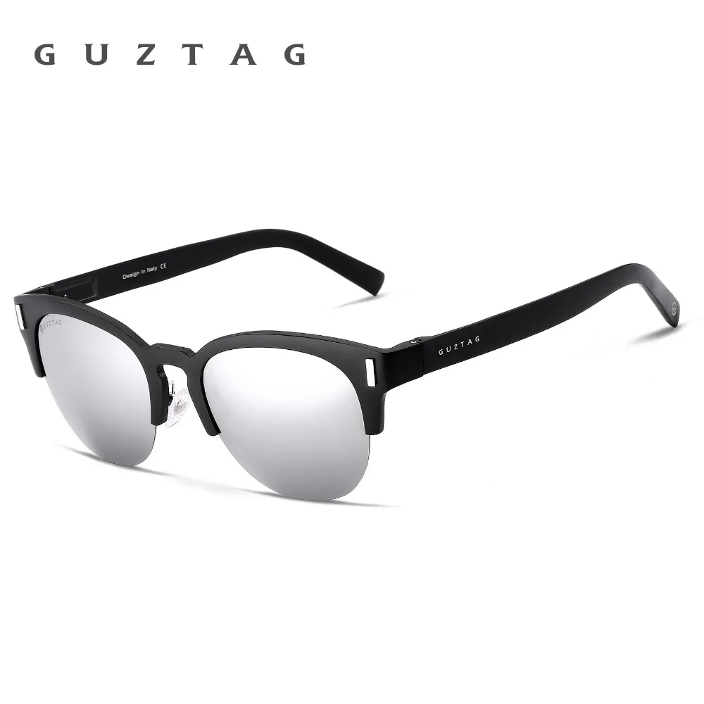 GUZTAG, унисекс, кошачий глаз, полуоправы, мужские алюминиевые солнцезащитные очки, поляризационные, зеркальные, мужские солнцезащитные очки для женщин и мужчин, Oculos de sol G9812