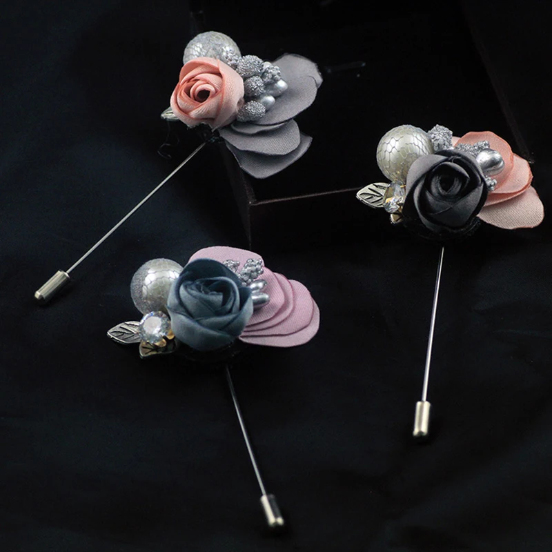 Женская брошка с искусственным жемчугом 3 цвета|flower brooches for women|lace flower broochbrooches women |