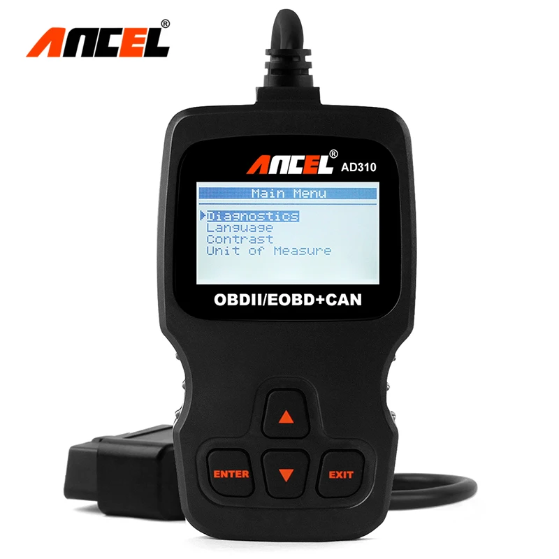 10 шт./лот Ancel AD310 АВТО OBDII OBD2 считыватель кодов неисправностей двигателя Улучшенный OBD 2 EOBD протоколы Can bus автоматический диагностический сканер