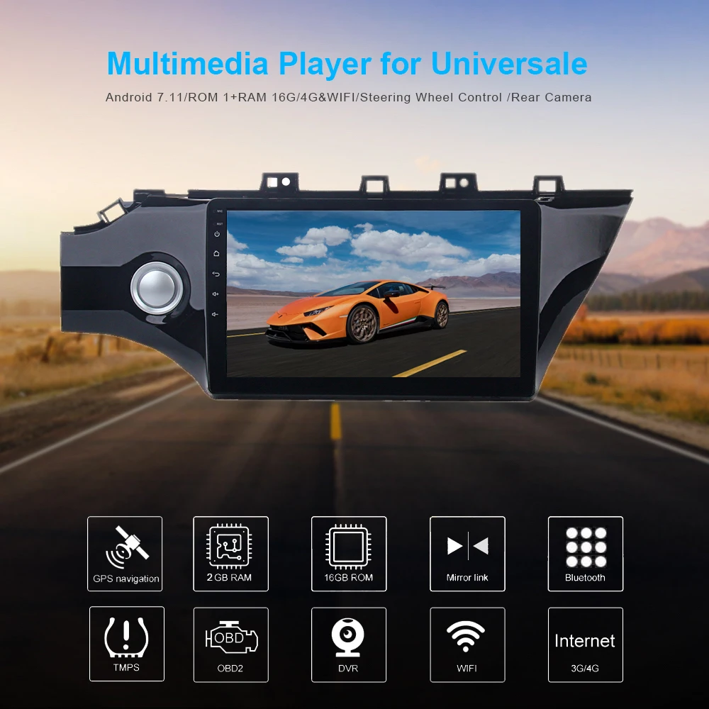 Clearance Android 7.1 for Kia Rio K2 Autoradio 2017 2018 car dvd GPS navigation wifi radio bluetooth Steering wheel Free 8g Map MIC 0