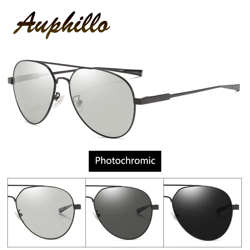 AUPHILLO Photochromic Sunglasses Men Classic Brand Designer Sunglasses Men Polarized Driver's Driving Glasses gafas sol hombre AUPHILLO Photochromic Sunglasses Men Classic Brand Designer Sunglasses Men Polarized Driver's Driving Glasses gafas sol hombre