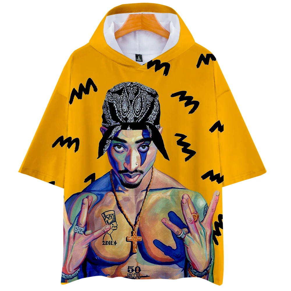 2PAC 3D Для мужчин из толстовки с капюшоном и футболка карманами уличная Harajuku женщин
