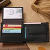 Jinbaolai Men's Genuine Leather Wallet With Coin Pocket Short Designer Purse For Man Card Holder Interior Zipper Pocket 5