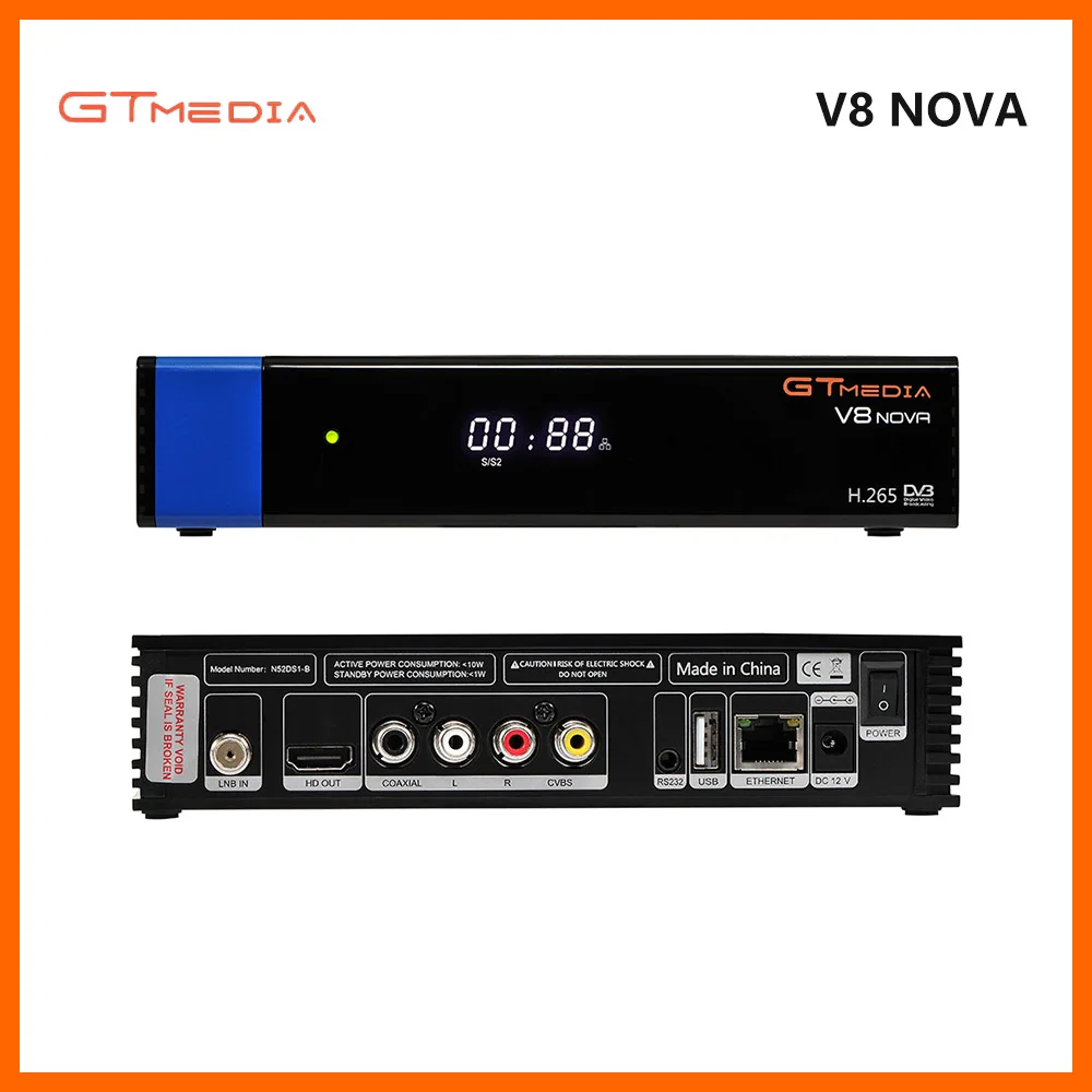 

H.265 DVB-S2 Receiver GTMEDIA V8 NOVA with Built-in WiFi support CCCamd Newcamd PowerVu Biss IPTV Youtube Youporn HD Set Top Box