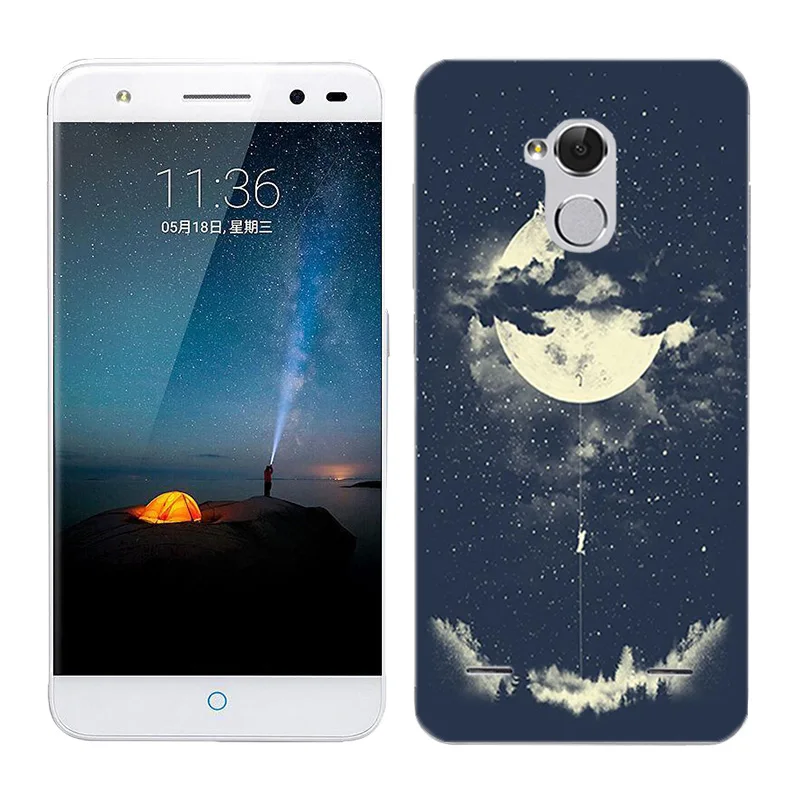 Мягкий силиконовый чехол для телефона zte Blade V7 Lite, прозрачный чехол с изображением Луны и земли, 5,0 дюйма, задняя крышка для zte Blade V 7 Lite, чехол - Цвет: 02