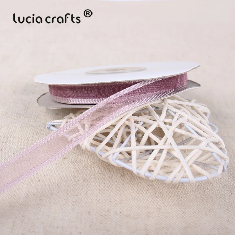 Lucia crafts 3/8 ''10 мм органза лента ручной работы пошив одежды «сделай сам» и аксессуары для волос бант 1 рулон/5 рулон, 25y/рулон U0301