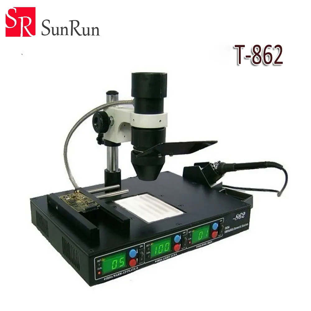 

PUHUI T862 IRDA Infrared Bga Rework Machine, BGA SMD SMT Desoldering Rework Station Hot Selling