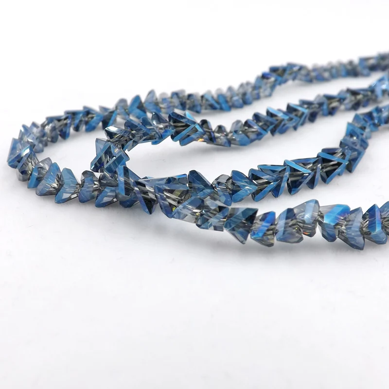 New 6mm 100pcs Glass crystal Triangle beads Loose Special beads