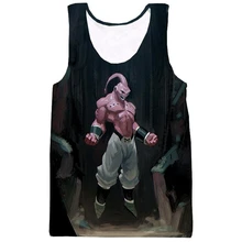 Прохладный Majin Буу Безрукавки для женщин Аниме Драконий жемчуг Z Объёмный рисунок(3D-принт) жилет Harajuku модные повседневные Для мужчин Для женщин Лето Hipster Безрукавки для женщин