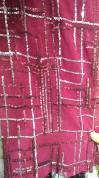 

nigerian tulle lace fabric flower French Net Lace Fabric david-7227 embroidery mesh fabric with sequins