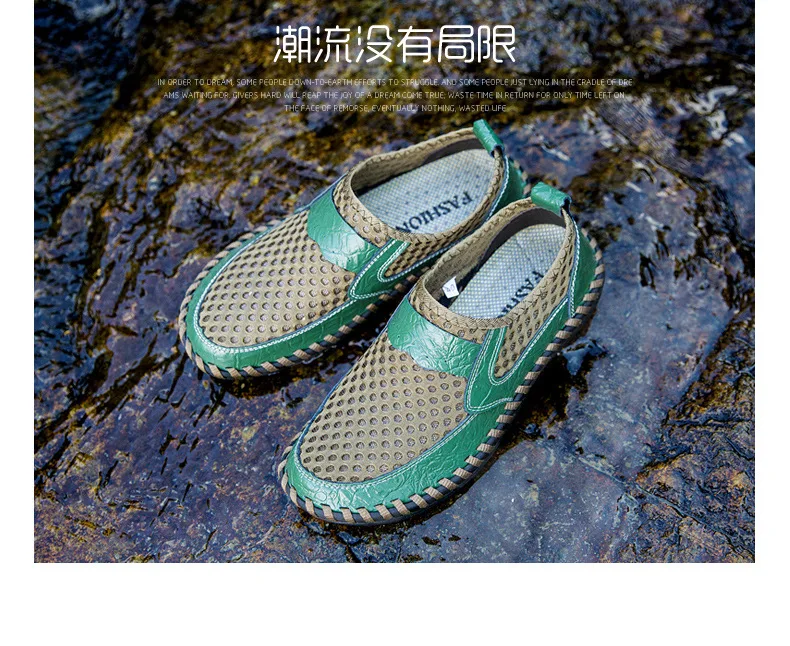 New Designer men's sandals comfortable soft bottom soft mesh shoes breathable large size shoes men's shoes mens sandals summer