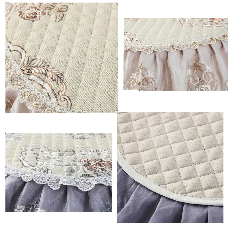 High Grade European Stool Cover 1 PCS Dustproof Home Texile Thicken Cloth Cover Piano Accessories Bench Dustproof Cover (4)